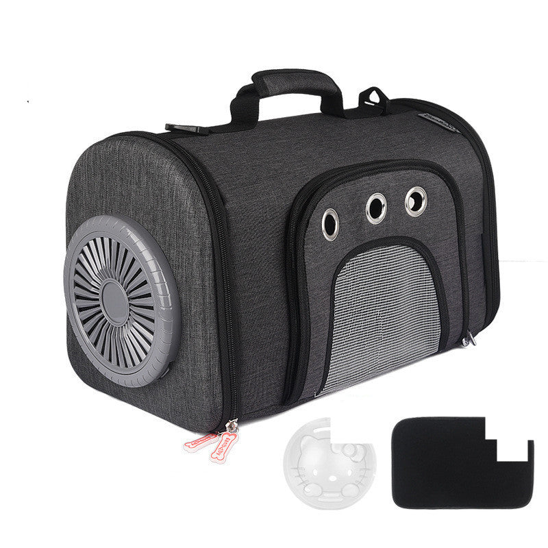 Pet Out Bag With Fan