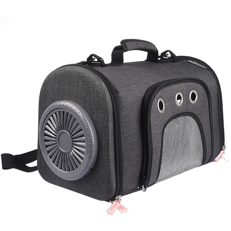 Pet Out Bag With Fan