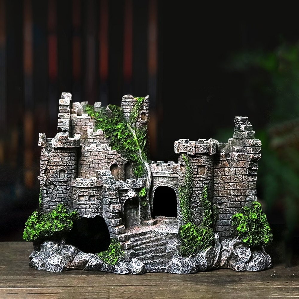 Fish tank castle decoration