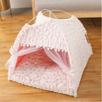 Semi-enclosed pet bed