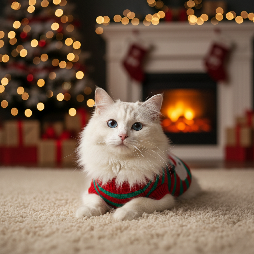 Christmas Turtleneck Pet Sweater