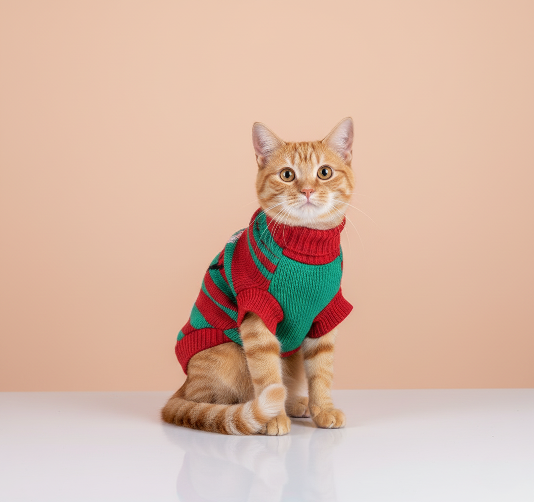 Christmas Turtleneck Pet Sweater