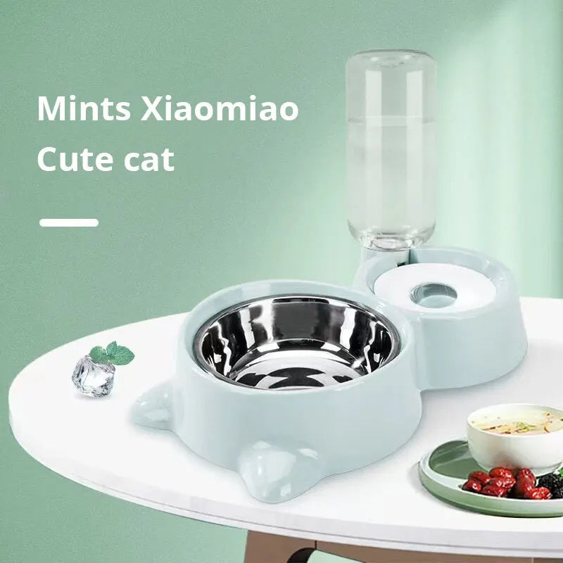 Pet Bowl Fountain Automatic Food Water