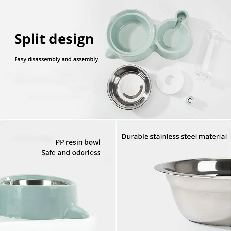 Pet Bowl Fountain Automatic Food Water